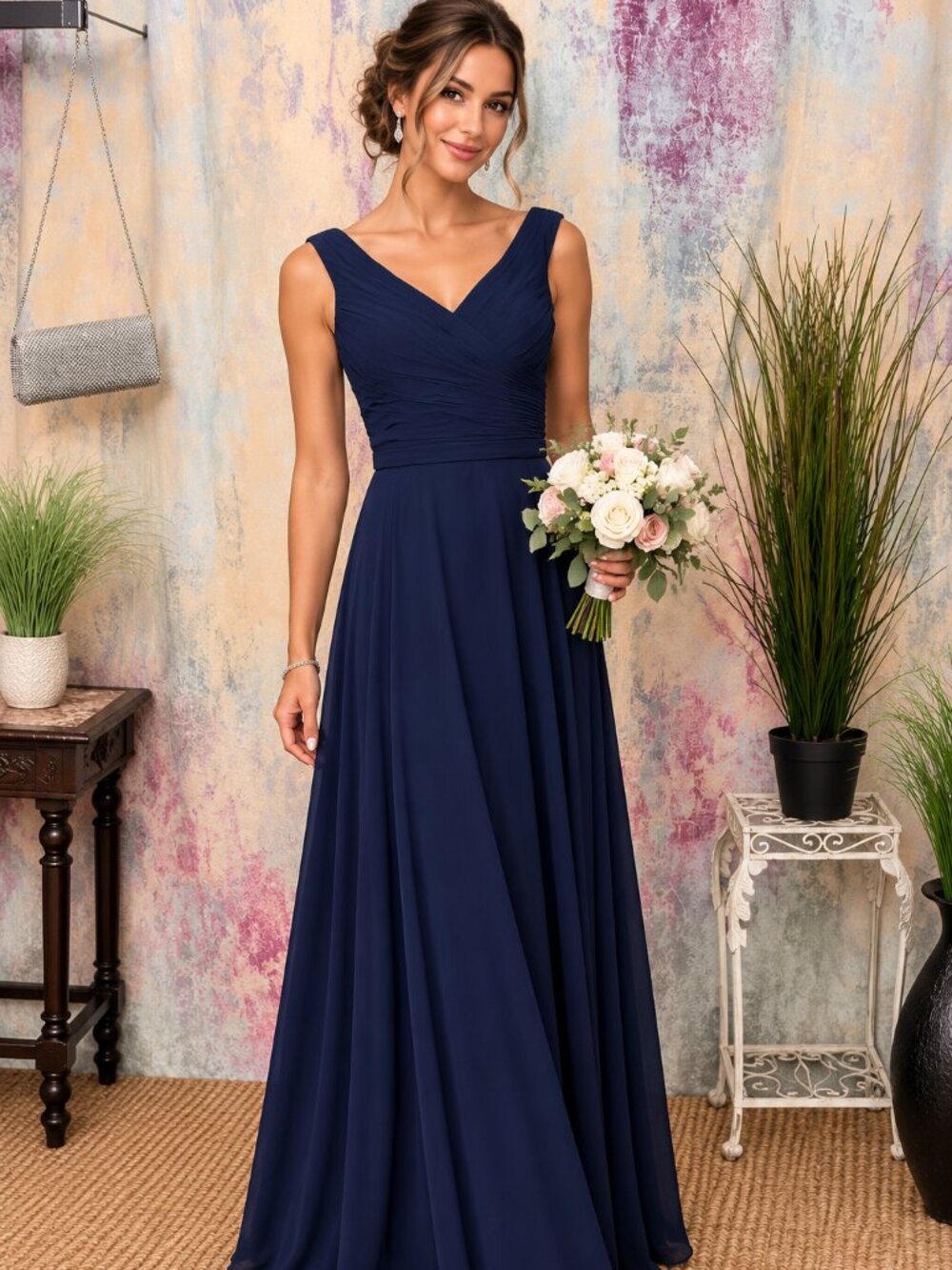 📌Mori Lee Timeless Chiffon Ball - Bridesmaid - Prom - Formal Dress